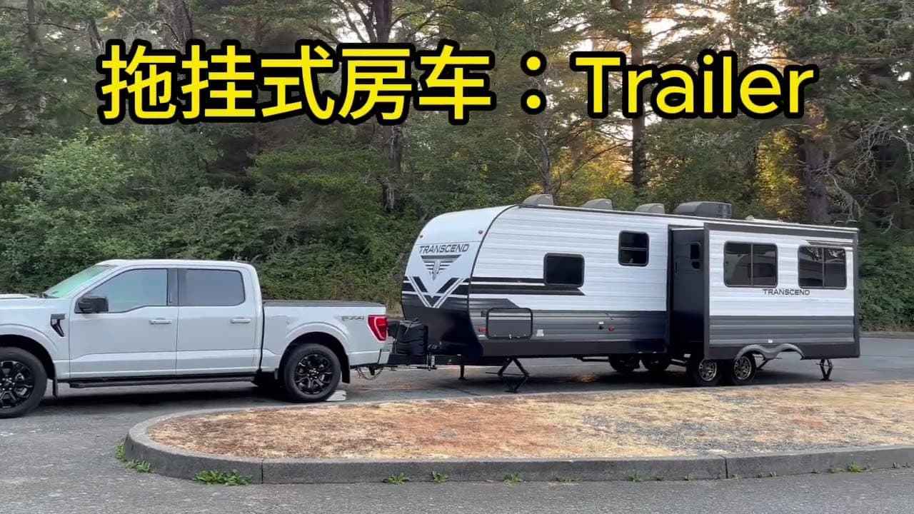 看一看美国高速赶路途中房车过夜休息区